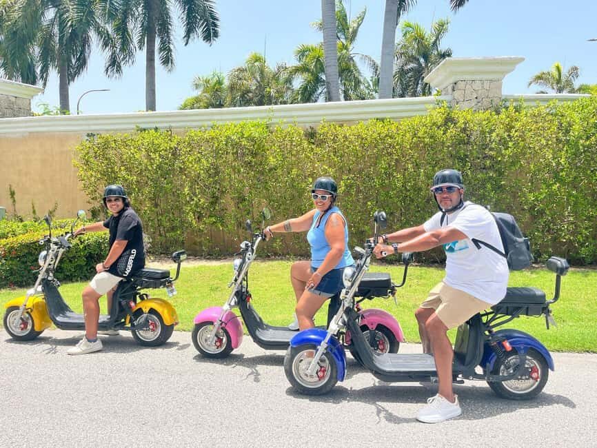Bavaro Punta Cana: City Tour with Harley models E-Scooters - Bavaro Beach Photo Stop and Chez Nicole Boutique: Beach Views Meet Shopping Time