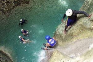 Damajagua Waterfalls - Gear and Safety on the River: Helmet, Life Jacket, and Guide Control