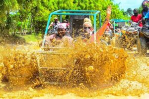 Full-day Buggy & Party Boat tour: snorkel, open bar, cave pool - The Buggy Ride: Fun Countryside Scramble (And Mud Management)