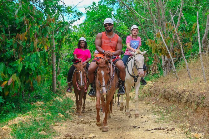 Full Pack Buggies + Horses + Zip Line + Food in Punta Cana - Horseback Riding Through Ranch Trails and Cacao Country