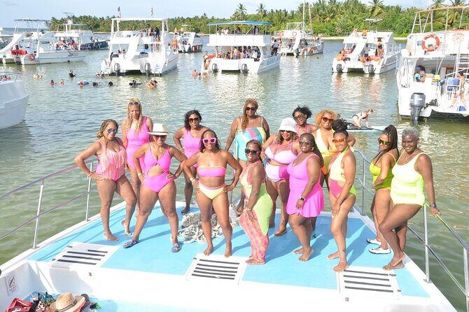 Hip Hop Adult Only Party Boat with Unlimited drinks & Sandba stop - Stop 2 at Bavaro Beach: snorkeling, slide, natural pool, and nonstop party