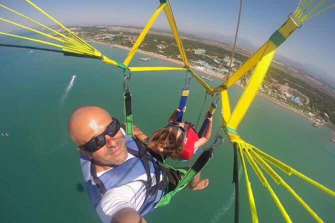 Parasailing, Snorkel Cruise & Virgen Beach from Punta Cana - Parasailing Over the Cortesito–Bávaro Coast: harness, takeoff, and limits