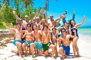 Private Catamaran wonderful Snorqueling slide & entartaiment team - Step aboard: crew energy, music control, and the open-bar rhythm