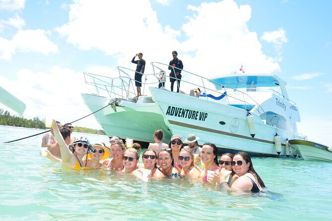 Private Luxury Double Slide Party Boat - Stop 1: Bavaro Beach Coast Cruise, Reef Snorkel Time, and Dolphins