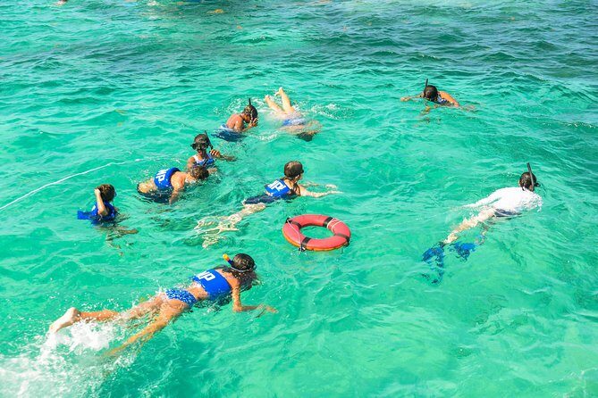 Private Snorkeling in Punta Cana - Natural Swimming Pool sandbar: slide time, shallow steps, and the floating bar