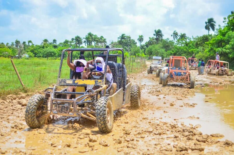 Punta Cana: Buggy Tour with Cenote Visit - The off-road buggy route: mud trails, hills, and a riverbed crossing