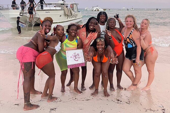 Punta Cana Hip Hop Party Boat with Open Bar *Adults Only - Stop 3: The Sand Bar Party in Waist-Deep Water