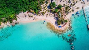 Punta Cana - Santo Domingo: Saona Island VIP Catamaran Tour - Arriving at Saona Island: beaches, mangroves, and time to roam