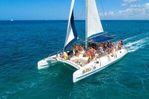 Saona Island Full Day Excursion from Punta Cana - The speedboat ride and the natural pool stop in Bayahibe