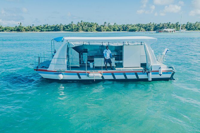 Snorkel Lovers for All Ages & Premium Seafood Lunch in Punta Cana - Entering the Punta Cana water: how this catamaran day stays family-friendly