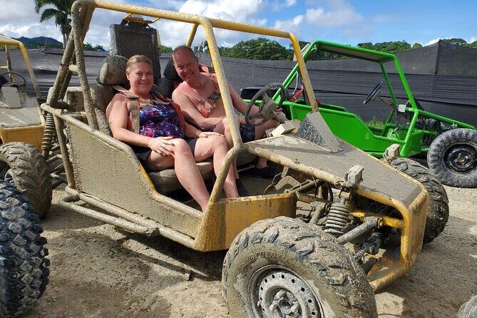 Triple Adventure Zipline Waterfalls & Buggy - The Buggy Ride: Mud, Forest Trails, River Crossings, and Beach Time